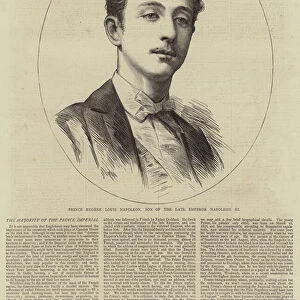 Prince Eugene Louis Napoleon, Son of the Late Emperor Napoleon III (engraving)