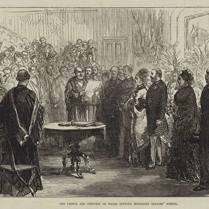The Prince and Princess of Wales opening Merchant Taylors School (engraving)