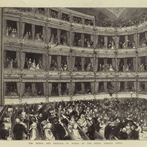 The Prince and Princess of Wales at the Royal Italian Opera (engraving)