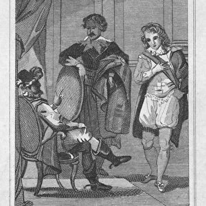 Prince of Wales and Buckingham gain the Kings consent (engraving)