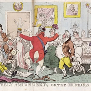 Princely Amusements or The Humors of the Family, 1812 (coloured engraving)