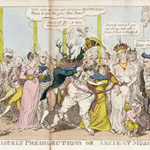 Princely Predilections or, Ancient Music and Modern Discord, 1812 (coloured engraving)