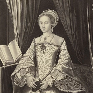 Princess Elizabeth, the future Queen Elizabeth I, c 1545 (engraving)