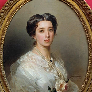 Princess Gagarin Stourza Painting by Xaver Winterhalter (1806-1873
