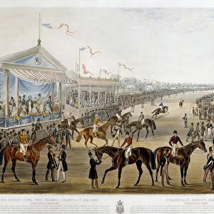 Prix du jockey club a Chantilly in 1841 Print by John Frederick Herring (1795-1865)