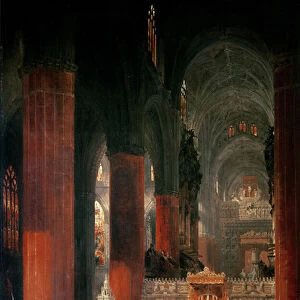 Procession in Seville Cathedral, 1833 (oil on canvas)