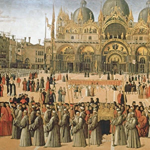 Procession in St. Marks Square, 1496 (oil on canvas) (for details see 53910