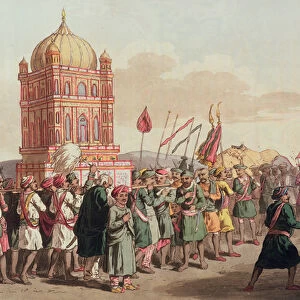 The Procession of the Taziya, from A Mahratta Camp, 5th April 1813 (colour