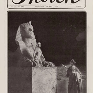 Production of George Bernard Shaws Caesar and Cleopatra, New York, 1907 (b / w photo)