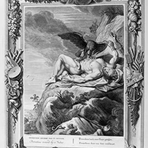 Prometheus devoured by the eagle (engraving)