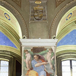 Prophet Isaiah, fresco by Raphael in the basilica di sant Agostino in Campo Marzio in Rome, Italy
