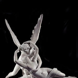 Psyche revived by the kiss of Love (Amore e psiche) Marble sculpture by Antonio Canova