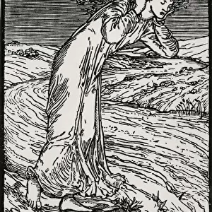 Psyche Throwing Herself into the River, 1866 (woodcut)