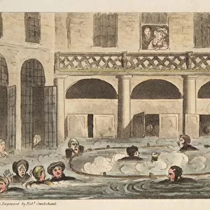 Public Bathing at Bath or Strewing Alive, from The English Spy, pub