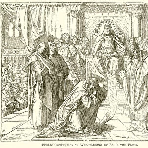 Public Confession of Wrong-Doing by Louis the Pious (engraving)