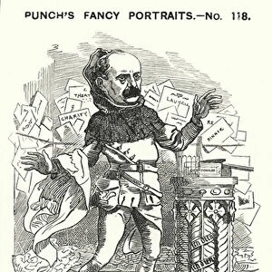 Punch cartoon: Francis Knollys, private secretary to the Prince of Wales (engraving)