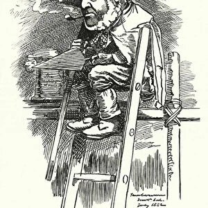 Punch cartoon: Sir Charles James Freake, 1st Baronet, English architect and builder (engraving)
