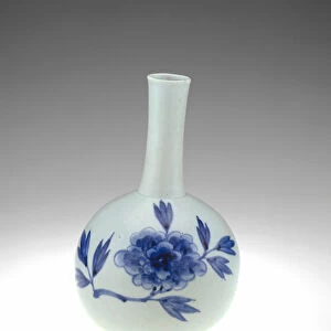 Punwon ware bottle, Kyonggido province, Chosan period (porcelain with cobalt pigment