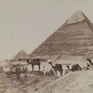Pyramid, Egypt, 1893 (b / w photo)