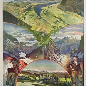Pyrenees poster (colour litho)