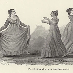 Quarrel between Neapolitan women (engraving)
