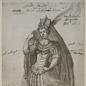 Queen Candace, c. 1609 (pen & ink on paper)