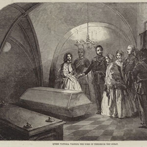 Queen Victoria visiting the Tomb of Frederick the Great (engraving)