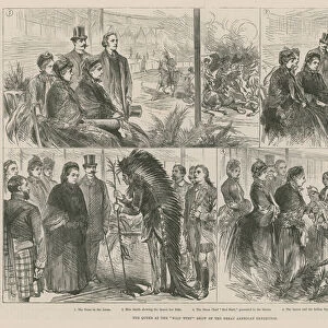The Queen at the Wild West show of the Great American Exhibition (engraving)