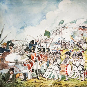 The Queens Own Royal Dublin Militia going into action at the Battle of Vinegar Hill