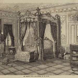 The Queens State Bed-Chamber at St Cloud (engraving)