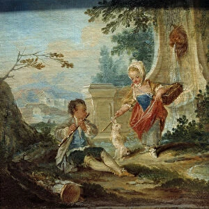 The Rabbit Savant Painting by Francois Boucher (1703-1770), 18th century