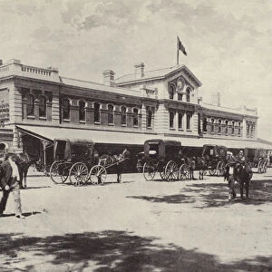 The Railway Station, Perth, Western Australia (b / w photo)