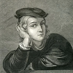 Raphael at the age of 15 (engraving)