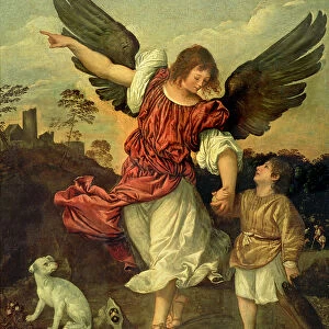 Raphael and Tobias, 1507-8 (oil on panel)