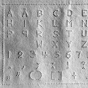 Raphigraphy, new method of writing and reading for the blind, 1837 (b / w photo)