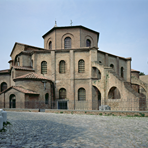 Rear facade of the church, c. 547 AD (photo)