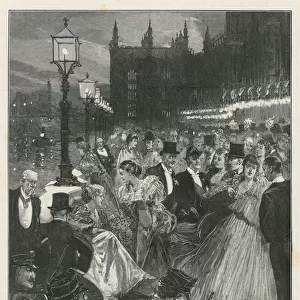 The reception given by the Speakers wife, Mrs Gully, at the House of Commons (engraving)