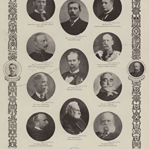 Recipients of Coronation Honours (b / w photo)