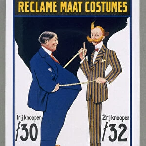 Reclame Maat Costumes, poster advertising Kreymborgs Dutch tailors