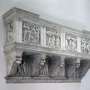 Reconstructed Cantoria, c. 1432-38 (marble)