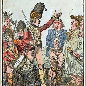 A Recruiting Party, 1797 (etching)