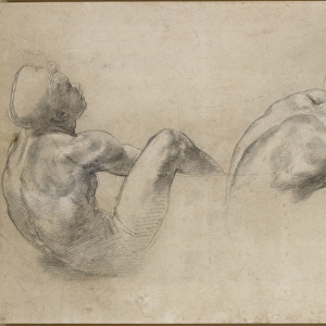 Recto: Two nude Studies, WA1846. 210 (black chalk with white heightening