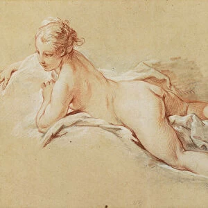 Recumbent Nude (pencil & chalk on paper)