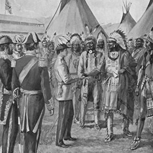 The Red Mans Welcome, the Prince of Wales in Canada, 1860 (litho)