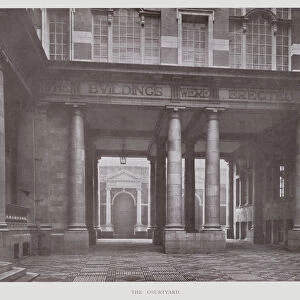 Refuge Assurance Companys Offices, Manchester, The Courtyard (b / w photo)