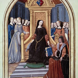 The regente of France Louise de Savoie (1476-1531) received the book of two echevins