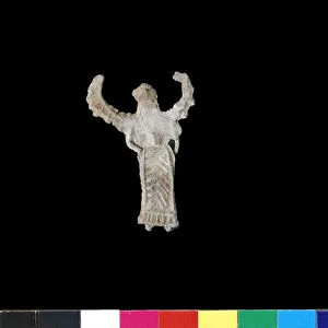 Relief ornament of a winged goddess (lead)
