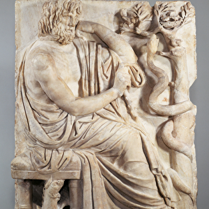 Relief with a Seated Man (The Lansdowne Homer), c. 75 BC (marble)