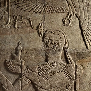 Relief on a shrine erected by Pharaoh Taharqa in the court of the Temple of Amun built by