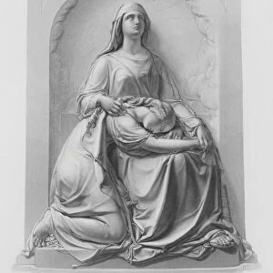 Religion Consoling Justice, from a monument by J Edwards to the late Right Honourable Sir John Bernard Bosanquet, one of Her Majestys Judges (engraving)